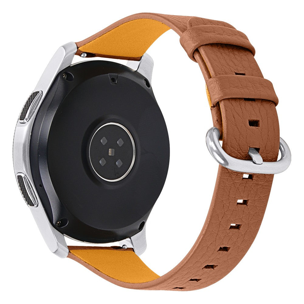 Super hårdfør Garmin Vivoactive 4 Ægte læder Rem - Brun#serie_3