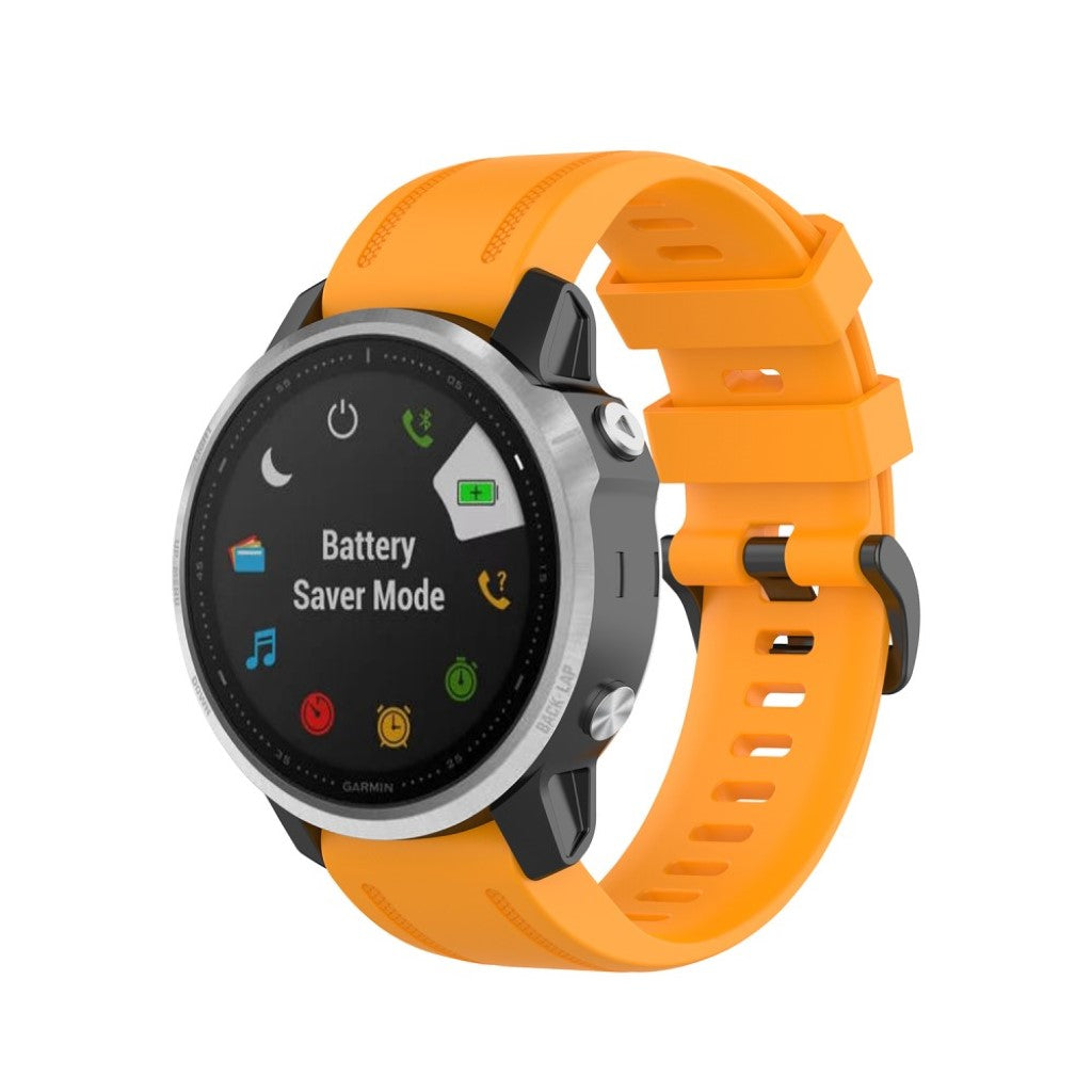 Rigtigt sejt Garmin Fenix 6S Silikone Rem - Gul#serie_4