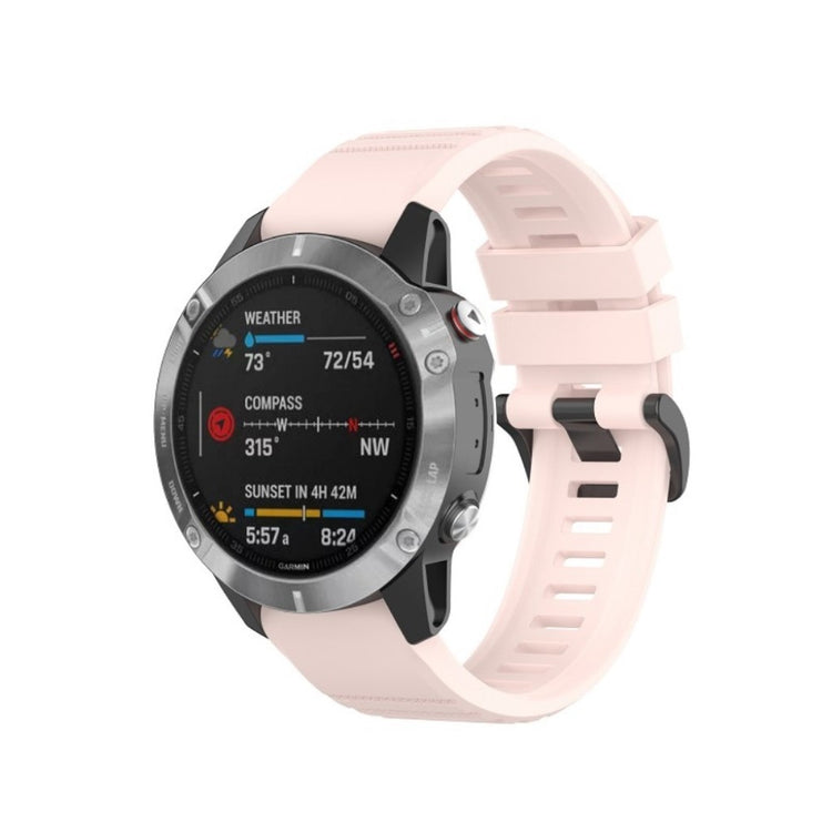 Meget smuk Garmin Fenix 6X Pro Silikone Rem - Pink#serie_5