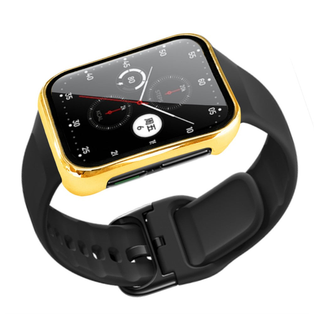 Super Flot Oppo Watch 2 (46mm) Cover med Skærmbeskytter i Plastik og Hærdet Glas - Guld#serie_2