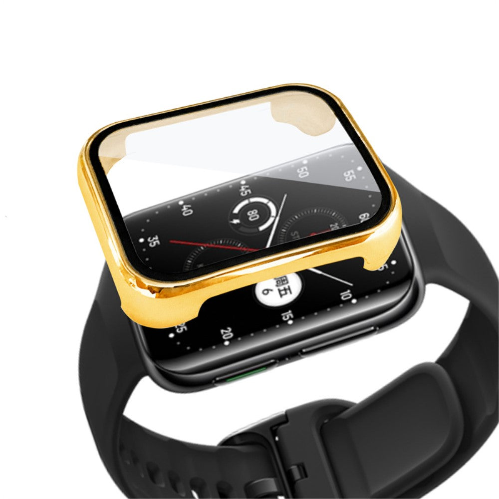 Super Flot Oppo Watch 2 (46mm) Cover med Skærmbeskytter i Plastik og Hærdet Glas - Guld#serie_2