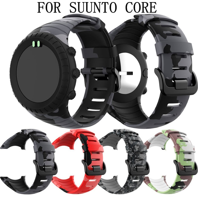 Super fint Suunto Core Silikone Rem - Rød#serie_1