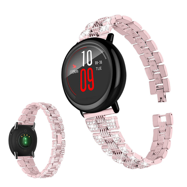 Super skøn Amazfit Youth Metal og Rhinsten Rem - Pink#serie_4