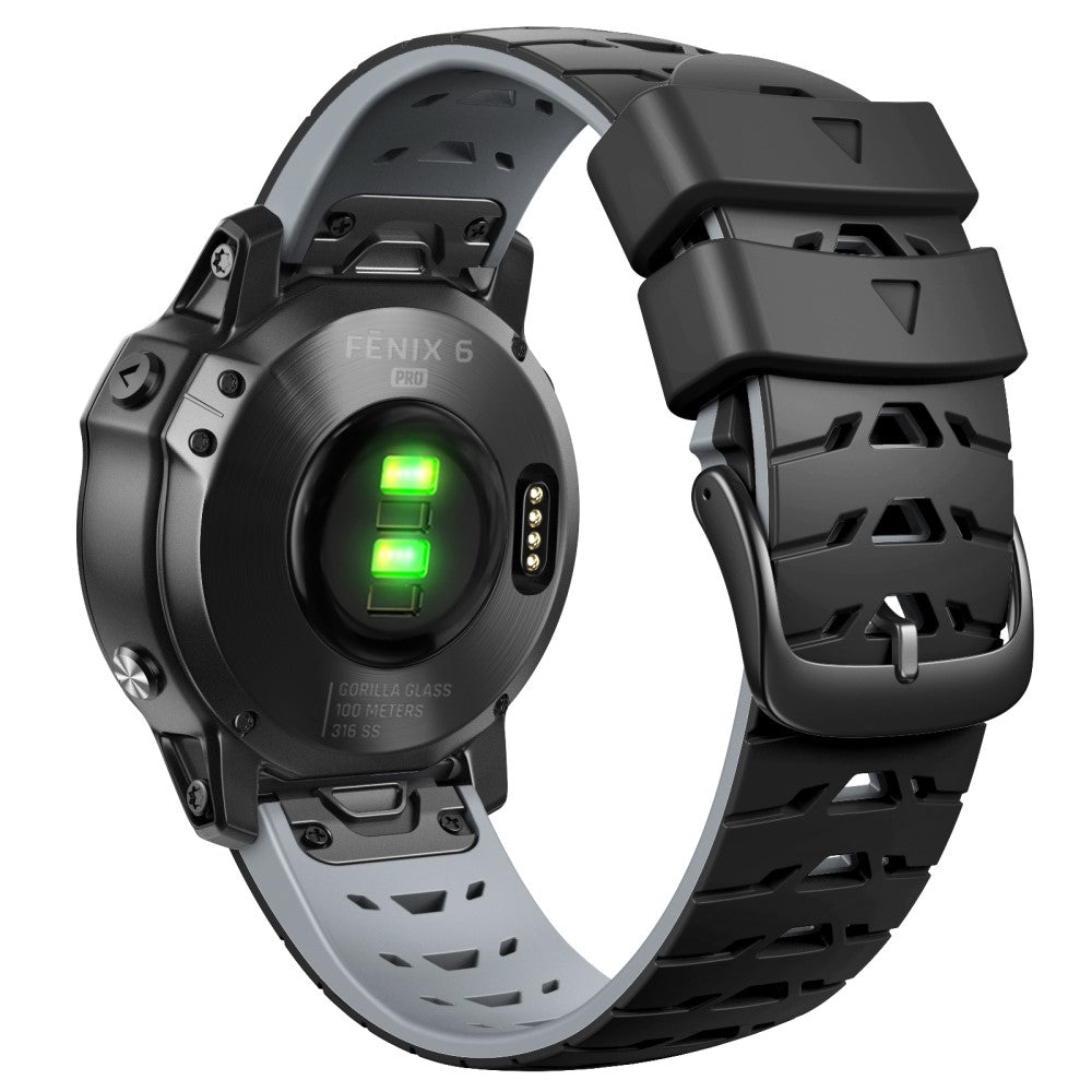 Super Sejt Silikone Universal Rem passer til Smartwatch - Sølv#serie_4