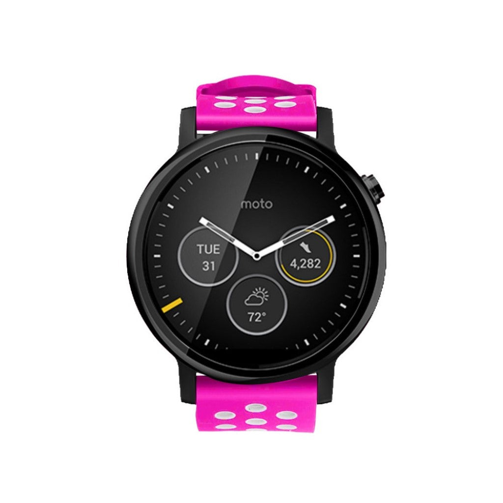 Meget hårdfør Universal Fossil Silikone Rem - Pink#serie_8