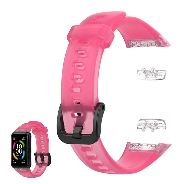 Meget skøn Honor Band 6 Silikone Rem - Pink#serie_6