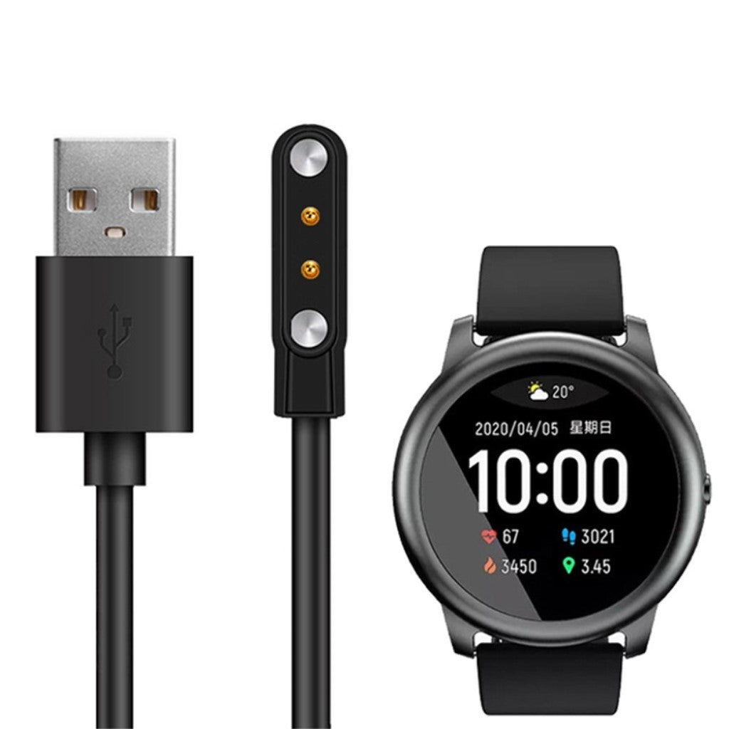 Haylou SmartWatch / Haylou Solar USB Opladningskabel - Sort#serie_1